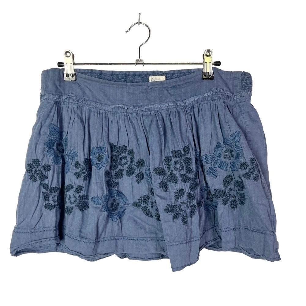 American Eagle AEO Blue Floral Y2K Micro‎ Mini Skirt S